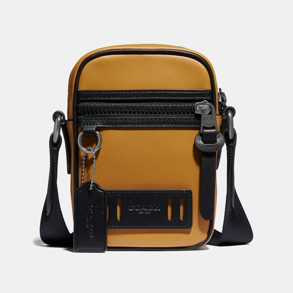 Coach Bag Men’s Calf Leather Terrain Crossbody Color Block Shoulder Marigold 729